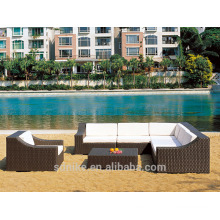 DE- (437) muebles de piscina de hotel conjunto de raton esquina sofá de piscina